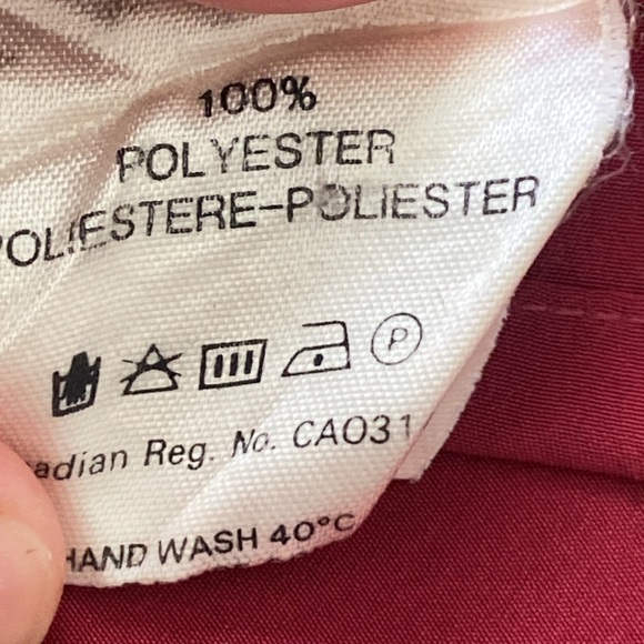 Vintage Jaeger Button Front Rounded Double Collar Puffed Sleeve Blouse Red M - Picture 10 of 11